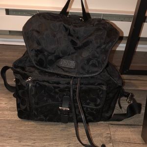 Black coach backpack